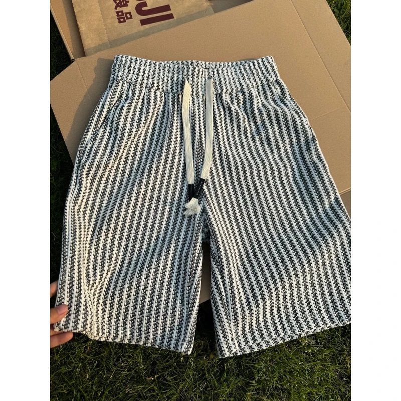 Summer Clothing Outlet - Pantaloni Casual a Righe in Cotone