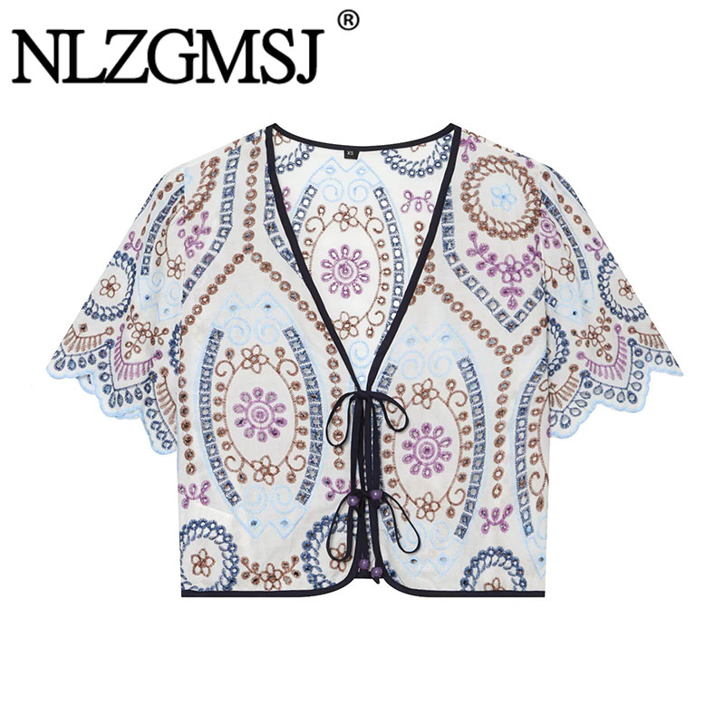 Tie Front Shirt - Nlzgmsj 2026 Camicetta Estiva da Donna