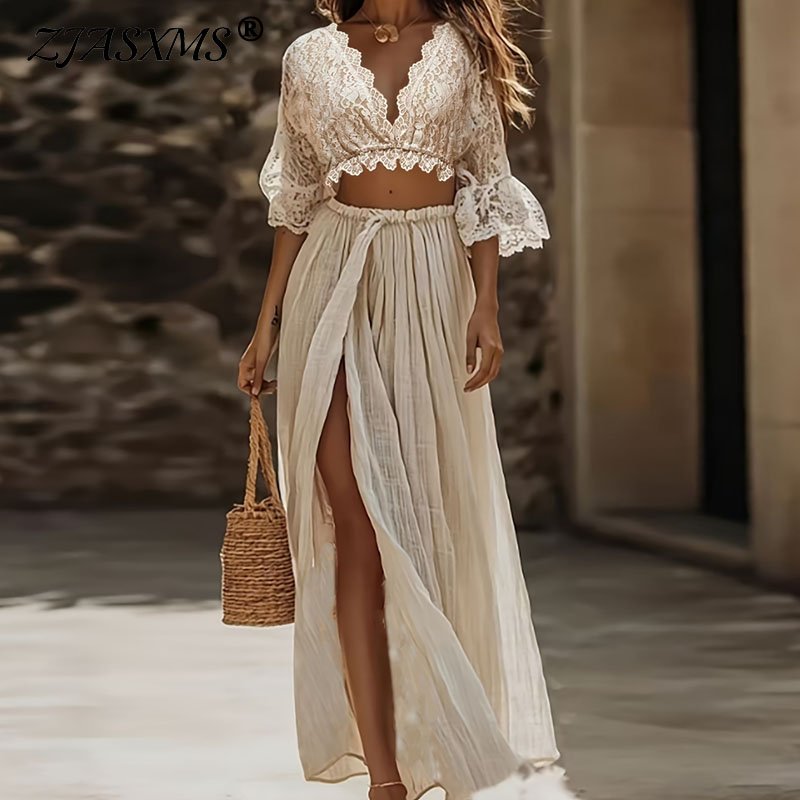 Summer Vacation Clothing Women - Completo due pezzi da donna bohémien