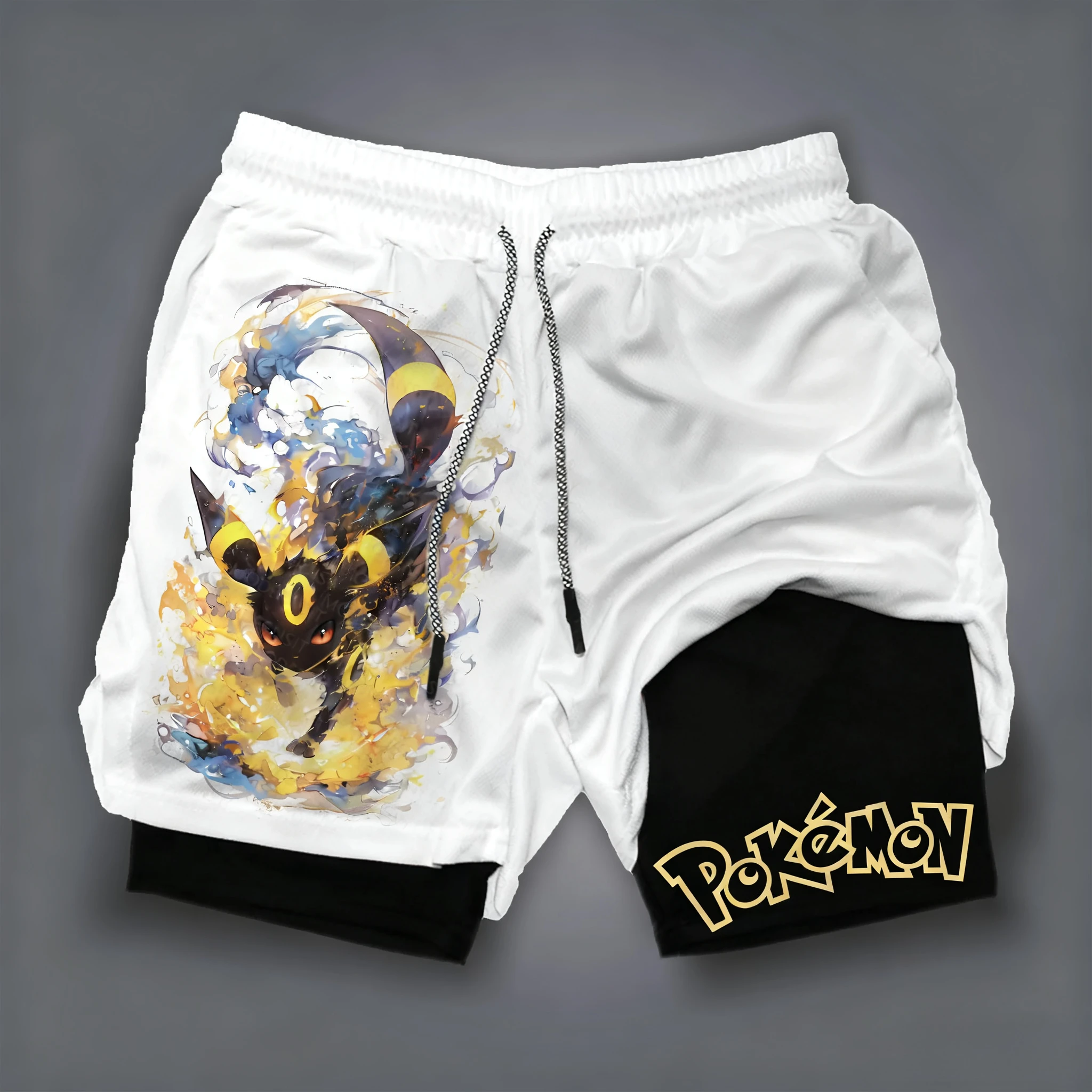 Summer Clothing Layering - Pantaloncini Pokémon Anime Bianchi a Doppio