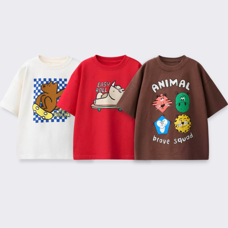 Summer Clothing Baby Girl - T-shirt stampata con cartoni animati per