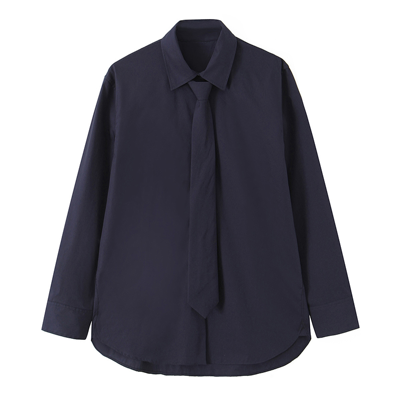 Tie Front Shirt - Willshela Moda donna con cravatta Camicetta