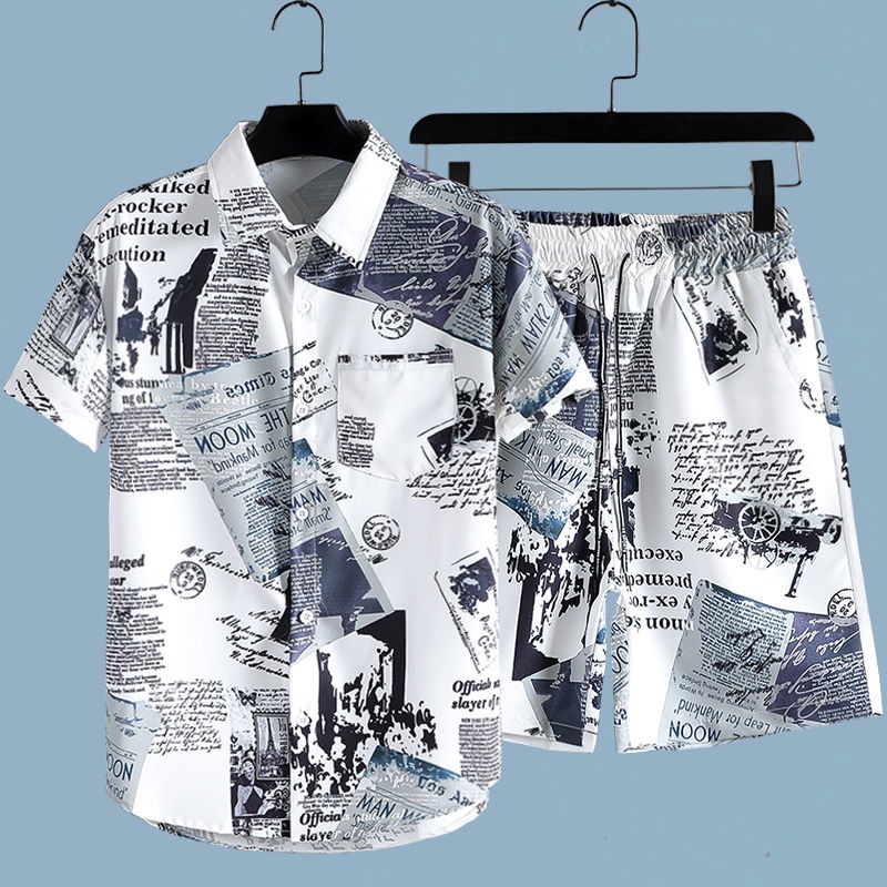 Beach Shirt Hawaiian - Completo da Uomo a 2 Pezzi