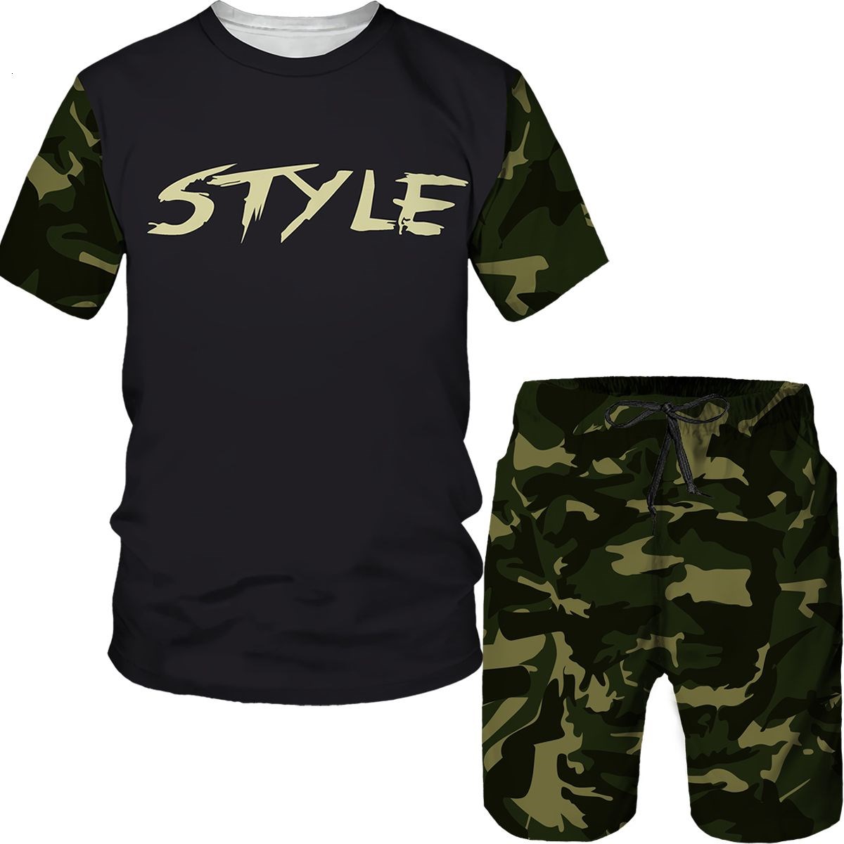 Summer Clothing Pieces - Completi mimetici da uomo, t-shirt e