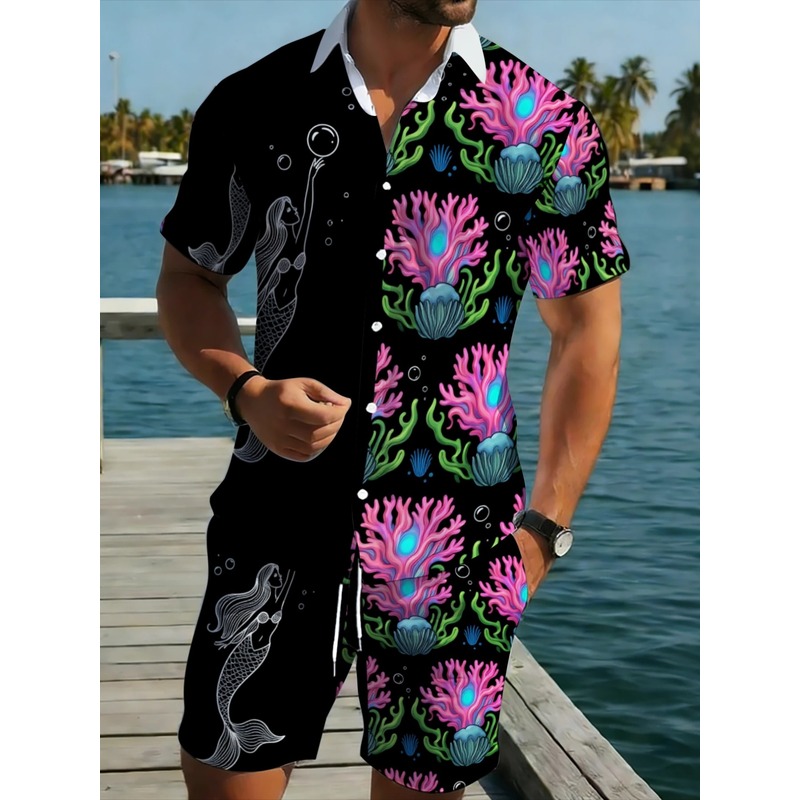 Beach Shirt Hawaiian - Set Camicia e Pantaloncini Hawaiani da