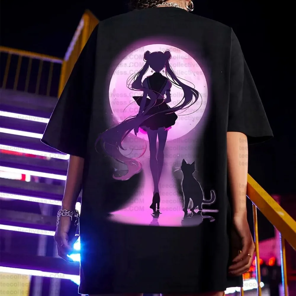 Summer Clothing Men 2025 - Anime Sailor Moon T-shirt estiva Harajuku