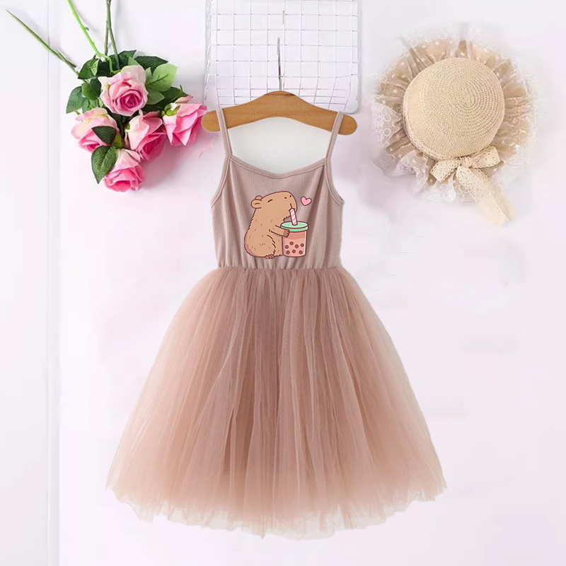 Summer Clothing Baby Girl - Capybara Ragazze Abiti Anime Stampato Carino