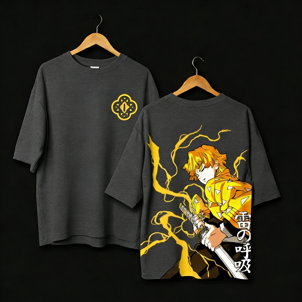 Summer Clothing Styles Men - T-shirt Oversize con Stampa Anime Demon