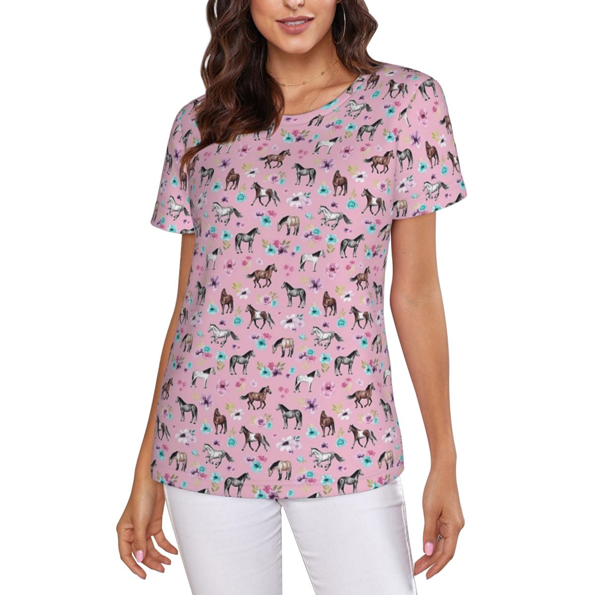 T-shirt da donna con cavalli e - Summer Equestrian Clothing recensione e prezzo