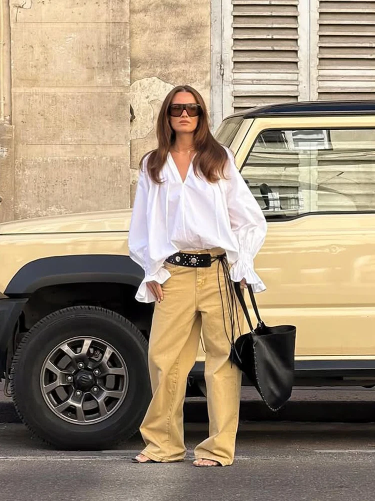 Camicetta da donna bianca con  - Tie Front Shirt recensione e prezzo