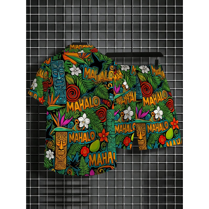 Completo da uomo hawaiano con  - Beach Shirt Hawaiian recensione e prezzo