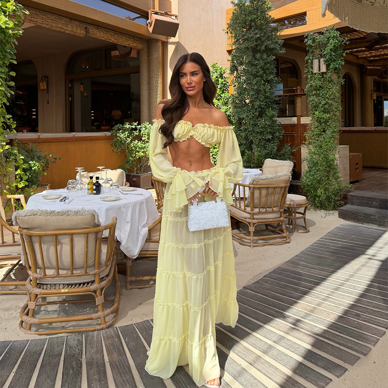 Elegante Completo Giallo Due P - Summer Vacation Clothing Women recensione e prezzo
