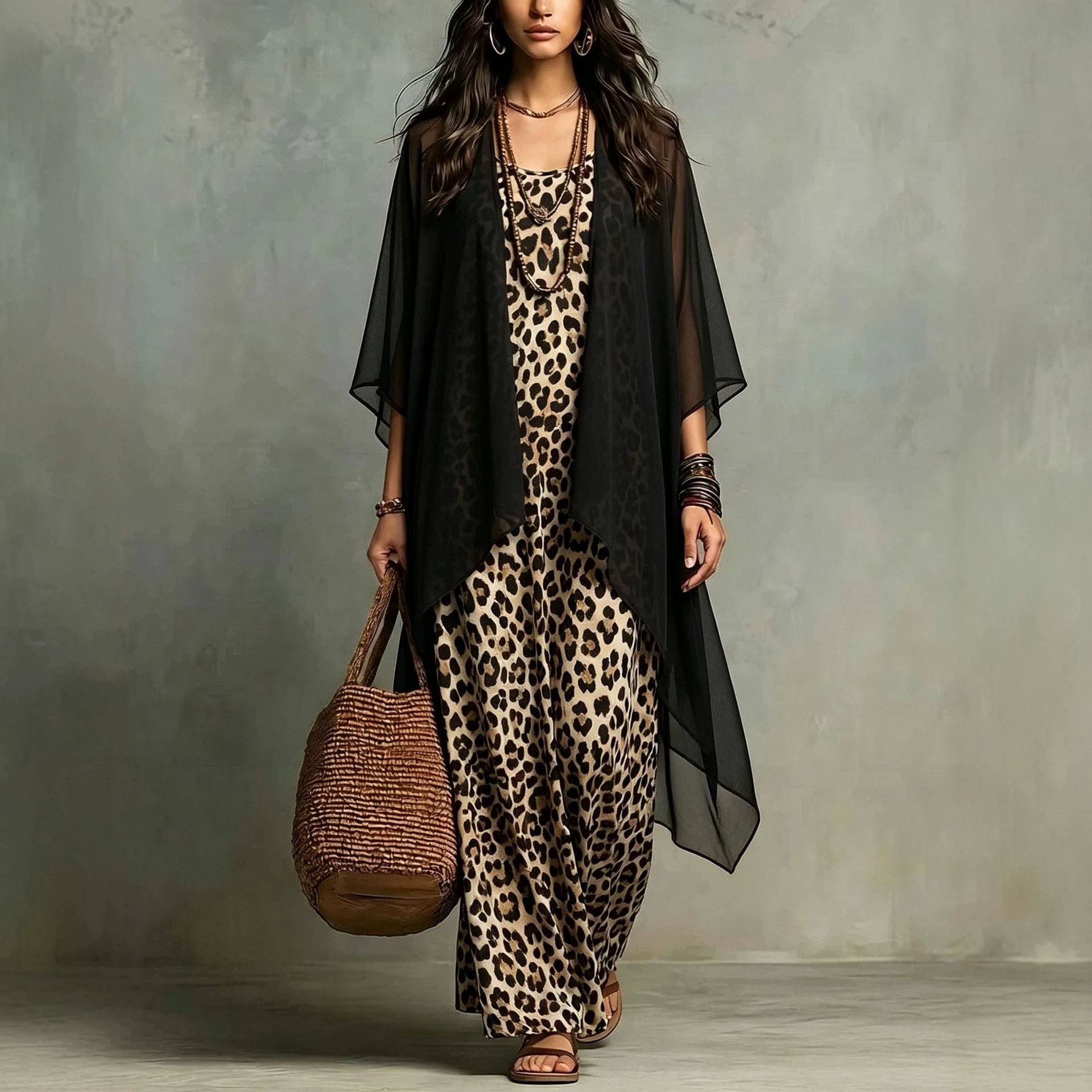 Abito in chiffon con stampa le - Summer Vacation Clothing Women recensione e prezzo