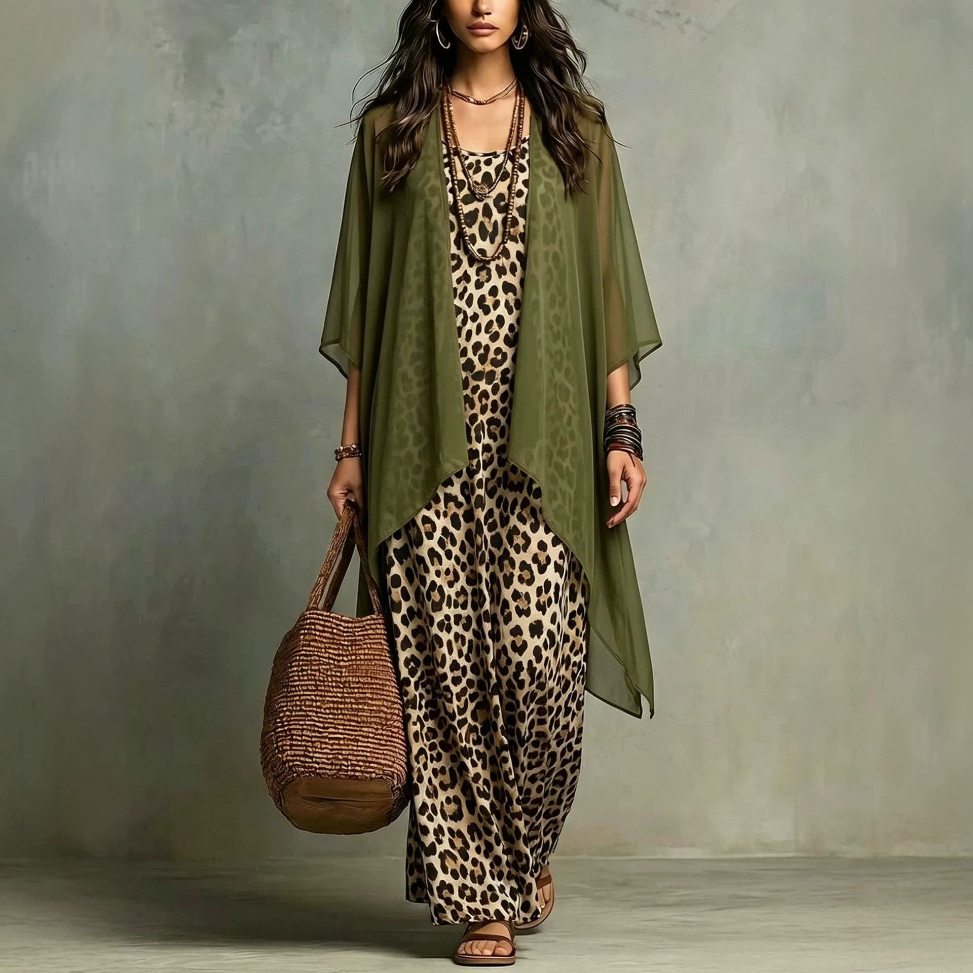 Abito in chiffon con stampa le - Summer Vacation Clothing Women recensione e prezzo