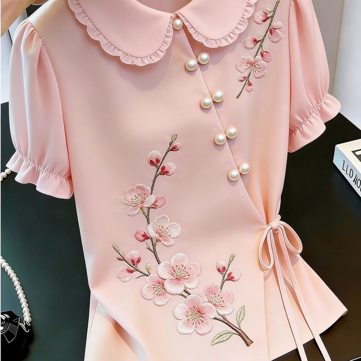 Camicia Ricamata Stile Cinese  - Tie Front Shirt recensione e prezzo