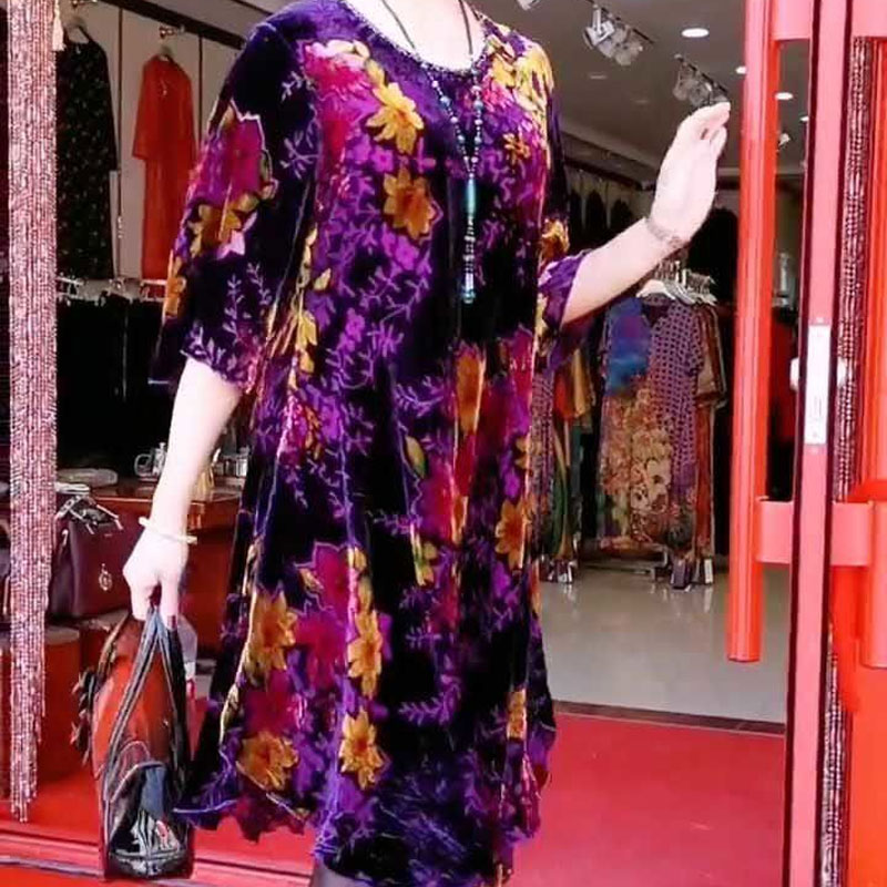 Vintage Broken Flowers Midi Dr - Summer Clothing For 60 Year Old Woman recensione e prezzo