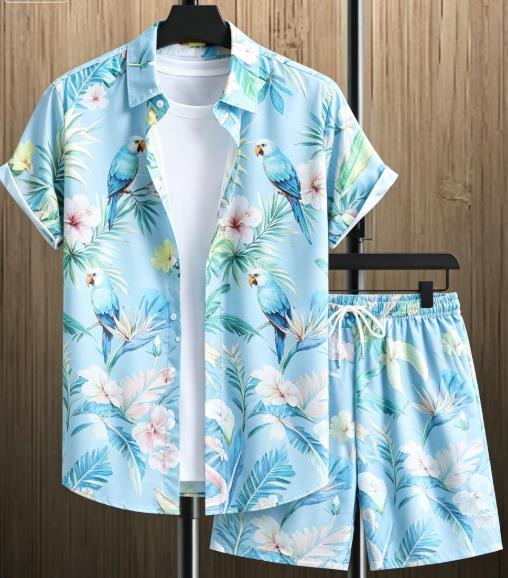 Set coordinato da uomo con gra - Beach Shirt Hawaiian recensione e prezzo