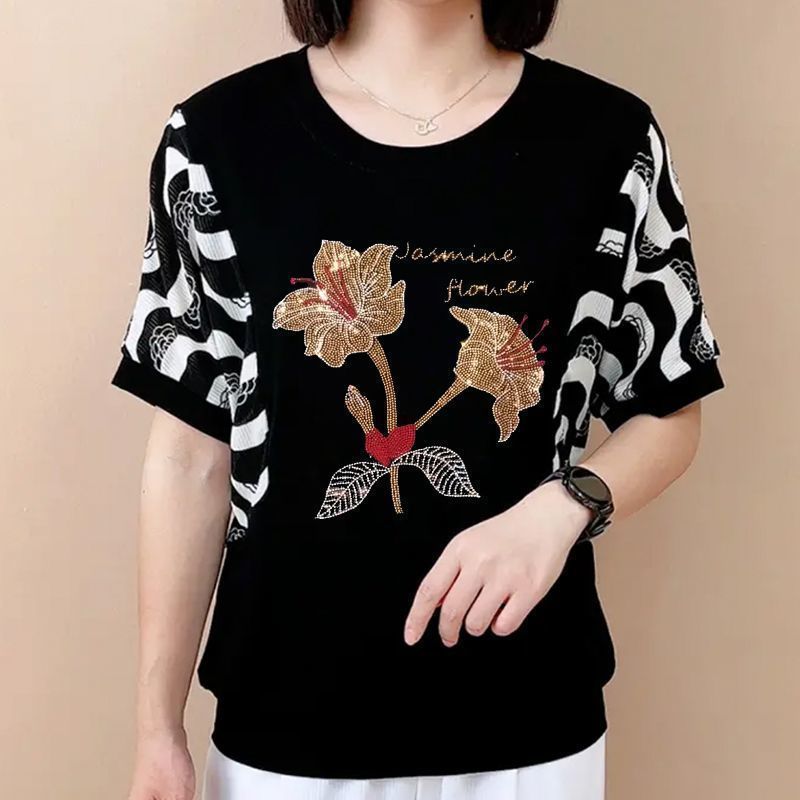 T-shirt da donna girocollo a r - Summer Clothing For 60 Year Old Woman recensione e prezzo