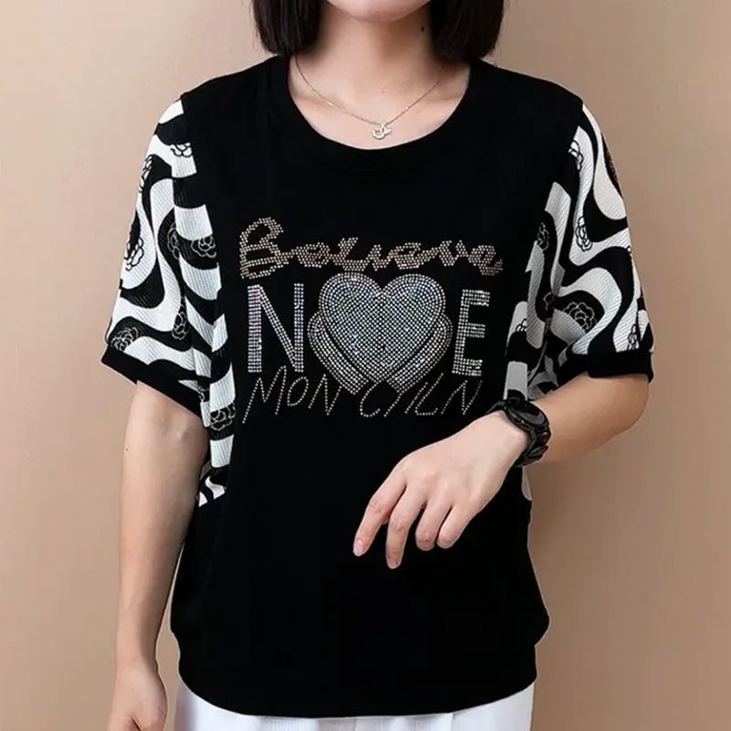 T-shirt da donna girocollo a r - Summer Clothing For 60 Year Old Woman recensione e prezzo
