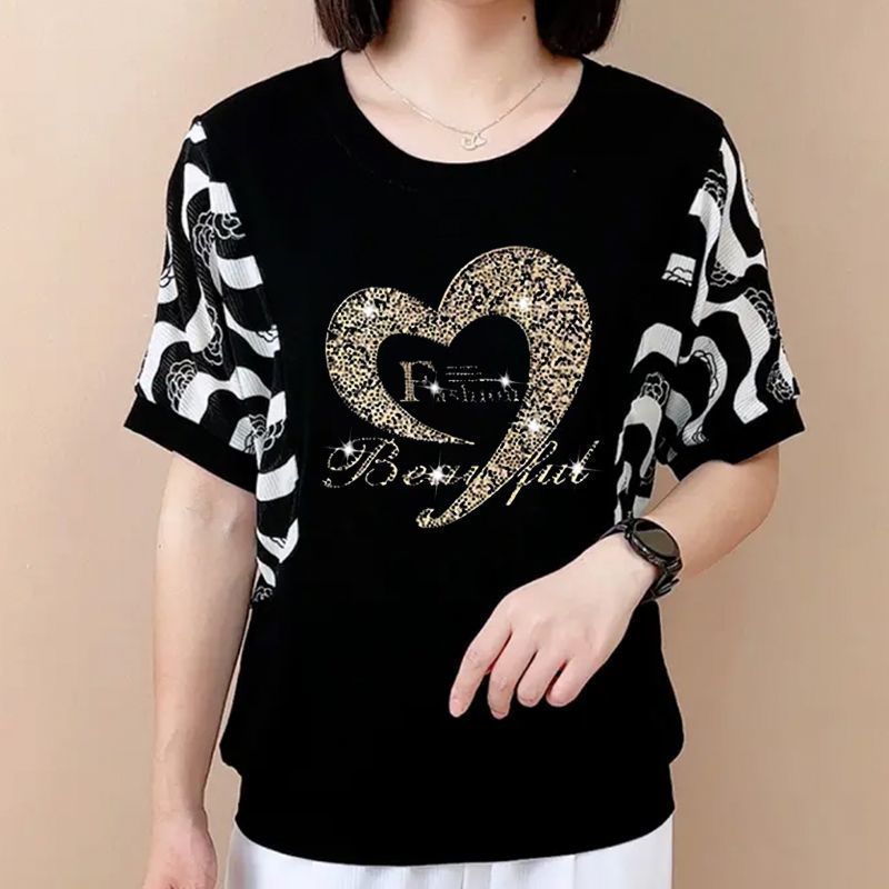 T-shirt da donna girocollo a r - Summer Clothing For 60 Year Old Woman recensione e prezzo