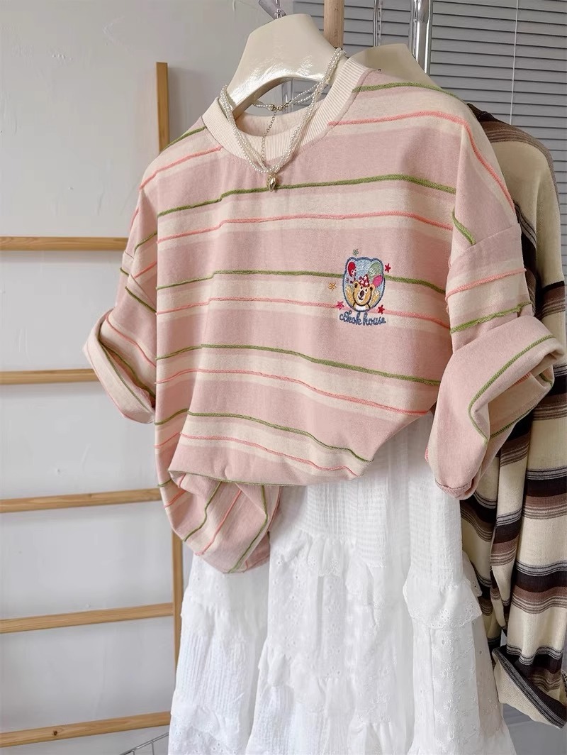 T-shirt a maniche corte a righ - Summer Clothing Outlet recensione e prezzo